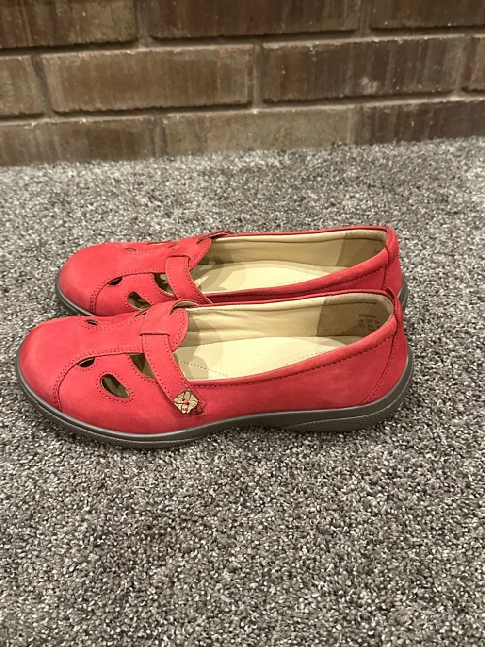 Hotter Comfort Concept Red Mary Jane Comfort Shoes 8.5 Cottagecore Casual